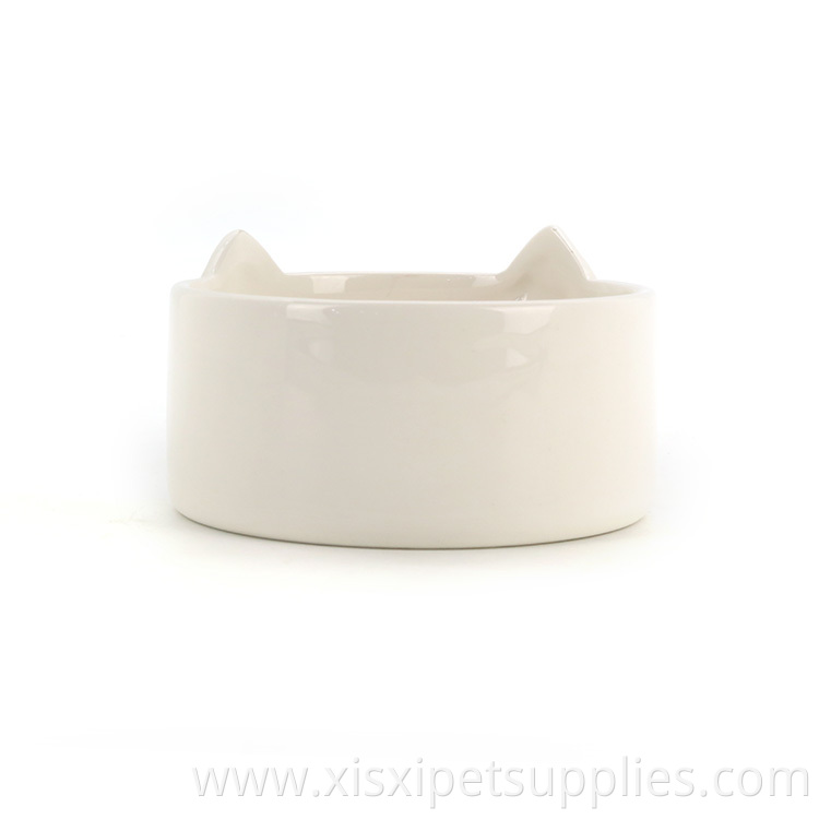Luxury Elegant Pet Feeding Bowl Rounded Ceramic Pet Dog Bowl